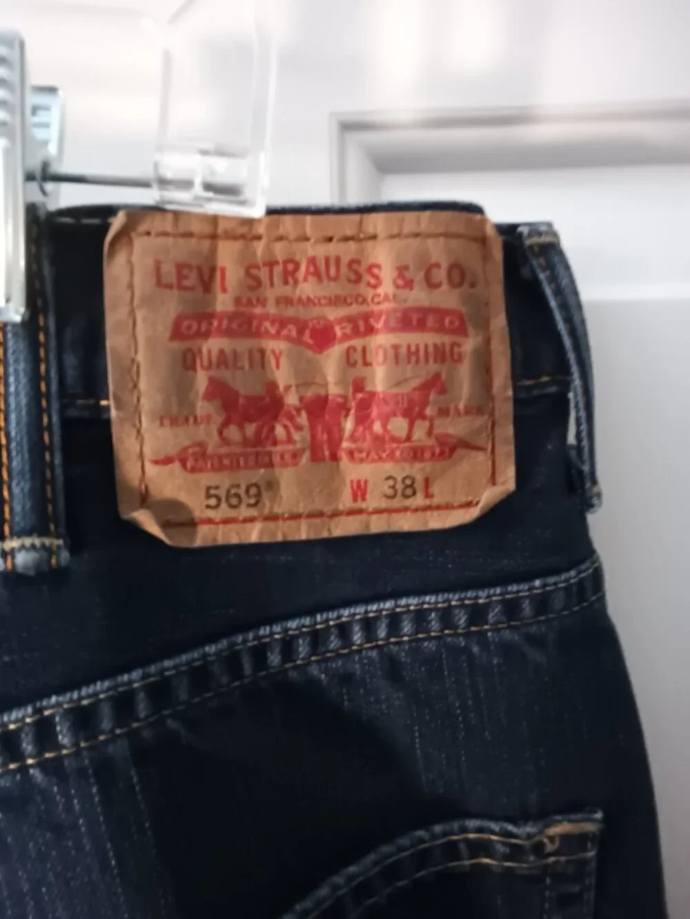 Mens Levi's Dark Blue Denim Jean Shorts